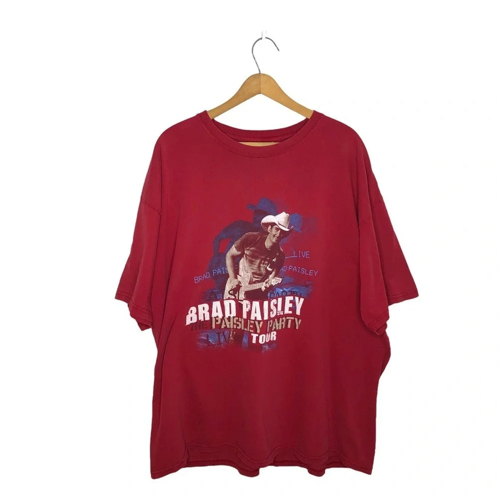 Brad Paisley Paisley Party Tour 2008 Concert T-Shirt XXL Country Music Tee